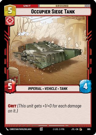 Occupier Siege Tank (Foil) (665) [Jump to Lightspeed] Foil Star Wars: Unlimited Single Disney