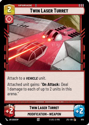 Twin Laser Turret (Foil) (670) [Jump to Lightspeed] Foil Star Wars: Unlimited Single Disney