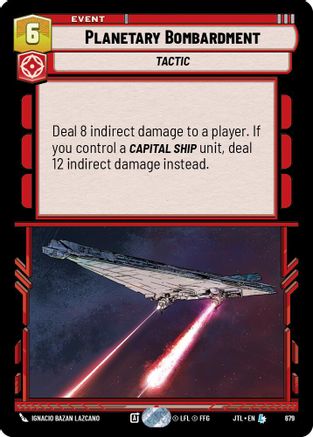 Planetary Bombardment (Foil) (679) [Jump to Lightspeed] Foil Star Wars: Unlimited Single Disney