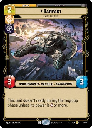 Rampart - Enjoy the Exit (Foil) (680) [Jump to Lightspeed] Foil Star Wars: Unlimited Single Disney