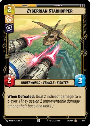Zygerrian Starhopper (Foil) (681) [Jump to Lightspeed] Foil Star Wars: Unlimited Single Disney