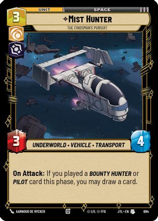 Mist Hunter - The Findsman's Pursuit (Foil) (684) [Jump to Lightspeed] Foil Star Wars: Unlimited Single Disney