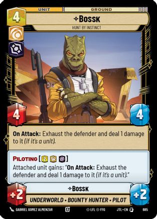 Bossk - Hunt By Instinct (Foil) (685) [Jump to Lightspeed] Foil Star Wars: Unlimited Single Disney