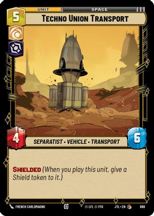 Techno Union Transport (Foil) (688) [Jump to Lightspeed] Foil Star Wars: Unlimited Single Disney