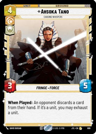 Ahsoka Tano - Chasing Whispers (Foil) (699) [Jump to Lightspeed] Foil Star Wars: Unlimited Single Disney