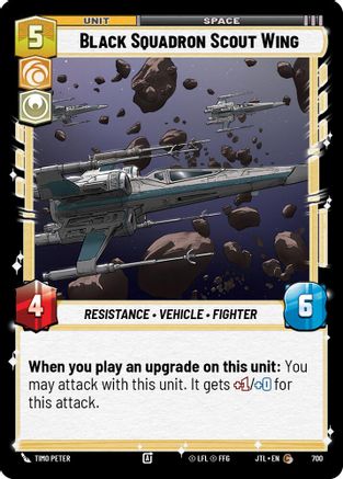 Black Squadron Scout Wing (Foil) (700) [Jump to Lightspeed] Foil Star Wars: Unlimited Single Disney
