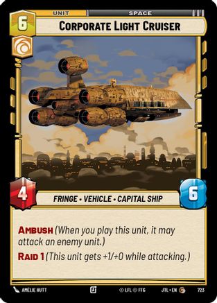 Corporate Light Cruiser (Foil) (723) [Jump to Lightspeed] Foil Star Wars: Unlimited Single Disney
