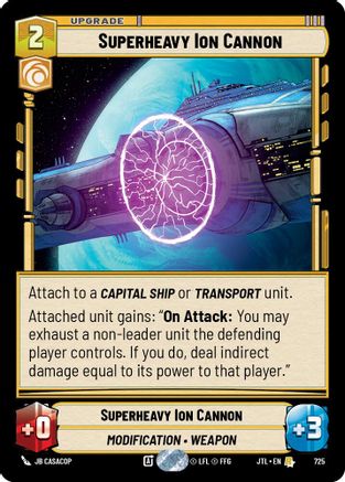 Superheavy Ion Cannon (Foil) (725) [Jump to Lightspeed] Foil Star Wars: Unlimited Single Disney