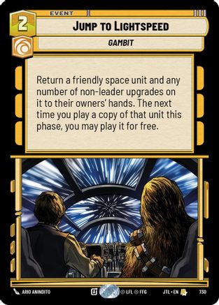 Jump to Lightspeed (Foil) (730) [Jump to Lightspeed] Foil Star Wars: Unlimited Single Disney