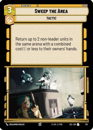 Sweep the Area (Foil) (731) [Jump to Lightspeed] Foil Star Wars: Unlimited Single Disney