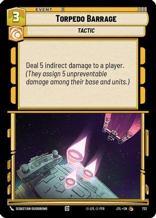 Torpedo Barrage (Foil) (732) [Jump to Lightspeed] Foil Star Wars: Unlimited Single Disney