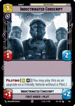 Indoctrinated Conscript (Foil) (734) [Jump to Lightspeed] Foil Star Wars: Unlimited Single Disney