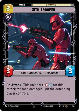 Sith Trooper (Foil) (736) [Jump to Lightspeed] Foil Star Wars: Unlimited Single Disney