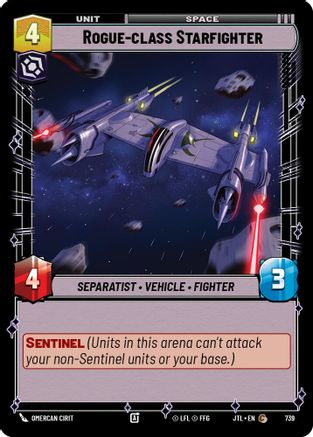 Rogue-class Starfighter (Foil) (739) [Jump to Lightspeed] Foil Star Wars: Unlimited Single Disney