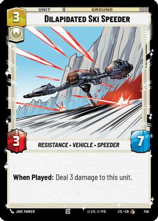Dilapidated Ski Speeder (Foil) (746) [Jump to Lightspeed] Foil Star Wars: Unlimited Single Disney