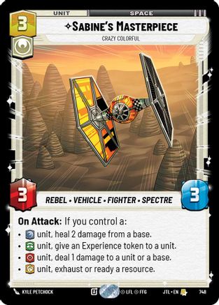Sabine's Masterpiece - Crazy Colorful (Foil) (748) [Jump to Lightspeed] Foil Star Wars: Unlimited Single Disney