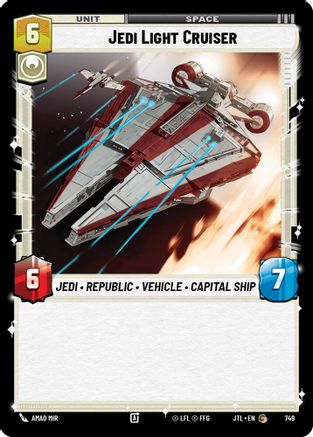 Jedi Light Cruiser (Foil) (749) [Jump to Lightspeed] Foil Star Wars: Unlimited Single Disney