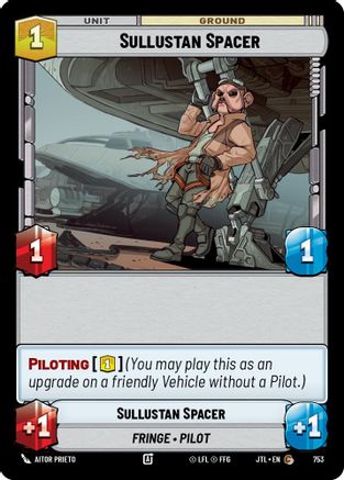 Sullustan Spacer (Foil) (753) [Jump to Lightspeed] Foil Star Wars: Unlimited Single Disney