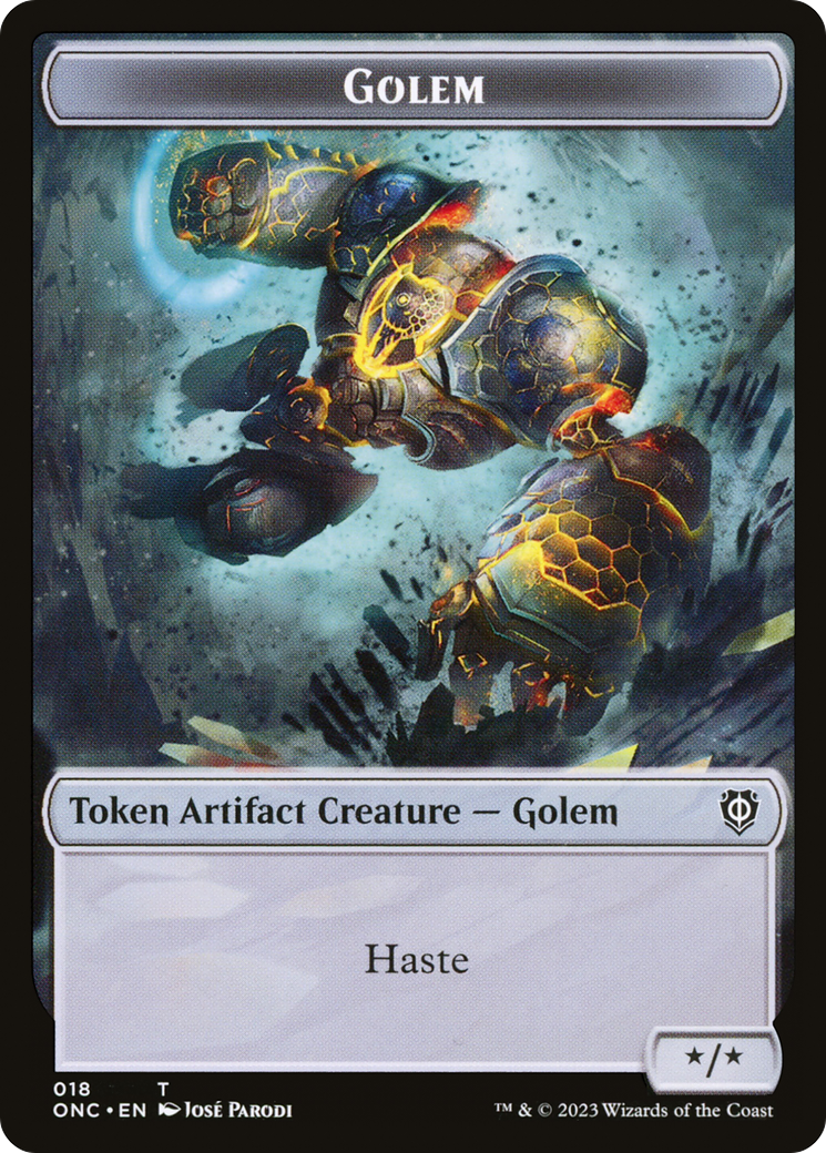 Golem (TONC-018) [Tokens] Phyrexia: All Will Be One Commander Tokens MTG Single Wizards of the Coast