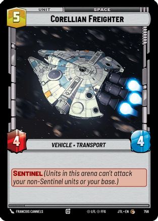 Corellian Freighter (Foil) (756) [Jump to Lightspeed] Foil Star Wars: Unlimited Single Disney