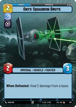 Onyx Squadron Brute (Hyperspace Foil) (767) [Jump to Lightspeed] Foil Star Wars: Unlimited Single Disney