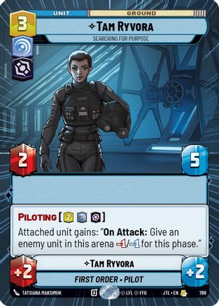 Tam Ryvora - Searching For Purpose (Hyperspace Foil) (769) [Jump to Lightspeed] Foil Star Wars: Unlimited Single Disney
