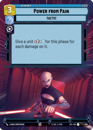 Power from Pain (Hyperspace Foil) (776) [Jump to Lightspeed] Foil Star Wars: Unlimited Single Disney
