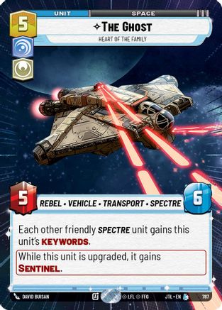The Ghost - Heart of the Family (Hyperspace Foil) (787) [Jump to Lightspeed] Foil Star Wars: Unlimited Single Disney
