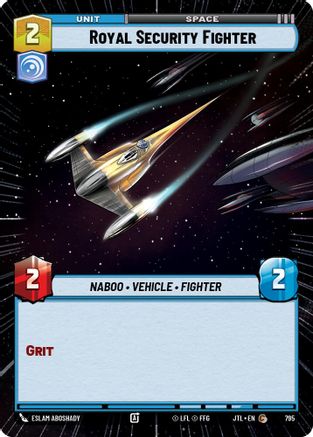 Royal Security Fighter (Hyperspace Foil) (795) [Jump to Lightspeed] Foil Star Wars: Unlimited Single Disney