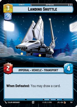 Landing Shuttle (Hyperspace Foil) (797) [Jump to Lightspeed] Foil Star Wars: Unlimited Single Disney