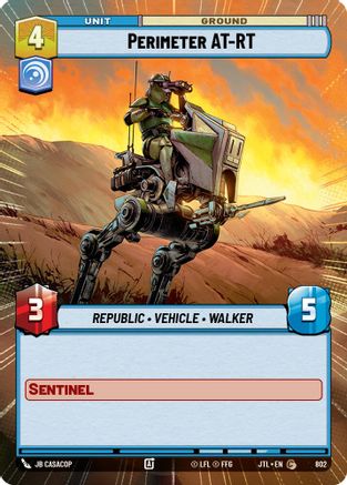 Perimeter AT-RT (Hyperspace Foil) (802) [Jump to Lightspeed] Foil Star Wars: Unlimited Single Disney