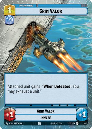 Grim Valor (Hyperspace Foil) (807) [Jump to Lightspeed] Foil Star Wars: Unlimited Single Disney