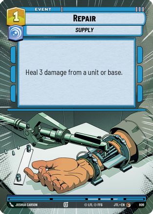 Repair (Hyperspace Foil) (809) [Jump to Lightspeed] Foil Star Wars: Unlimited Single Disney