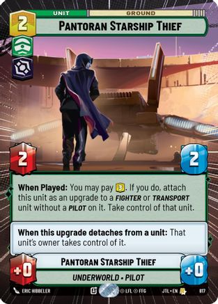 Pantoran Starship Thief (Hyperspace Foil) (817) [Jump to Lightspeed] Foil Star Wars: Unlimited Single Disney