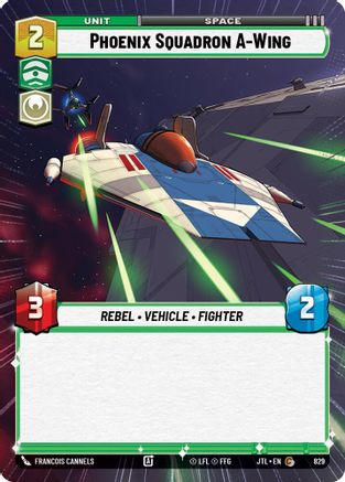 Phoenix Squadron A-Wing (Hyperspace Foil) (829) [Jump to Lightspeed] Foil Star Wars: Unlimited Single Disney