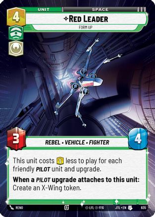 Red Leader - Form Up (Hyperspace Foil) (835) [Jump to Lightspeed] Foil Star Wars: Unlimited Single Disney