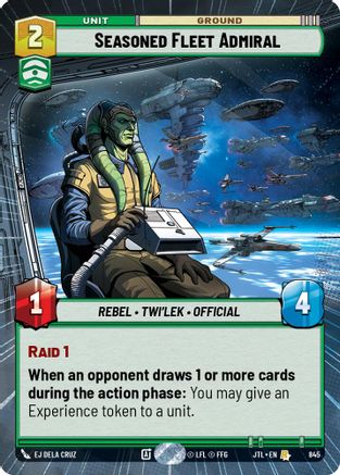 Seasoned Fleet Admiral (Hyperspace Foil) (845) [Jump to Lightspeed] Foil Star Wars: Unlimited Single Disney