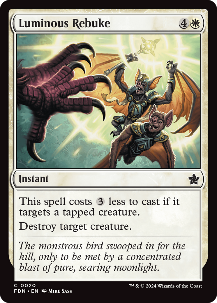 Luminous Rebuke (FDN-020) [Foundations] MTG Single Wizards of the Coast