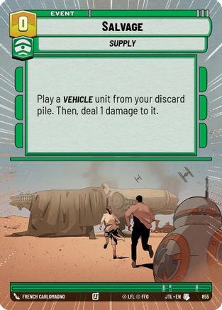 Salvage (Hyperspace Foil) (855) [Jump to Lightspeed] Foil Star Wars: Unlimited Single Disney
