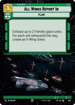 All Wings Report In (Hyperspace Foil) (856) [Jump to Lightspeed] Foil Star Wars: Unlimited Single Disney