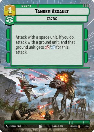 Tandem Assault (Hyperspace Foil) (858) [Jump to Lightspeed] Foil Star Wars: Unlimited Single Disney
