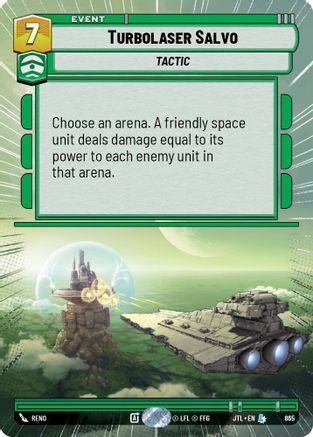 Turbolaser Salvo (Hyperspace Foil) (865) [Jump to Lightspeed] Foil Star Wars: Unlimited Single Disney