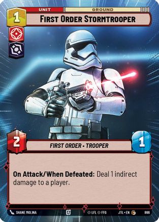 First Order Stormtrooper (Hyperspace Foil) (866) [Jump to Lightspeed] Foil Star Wars: Unlimited Single Disney