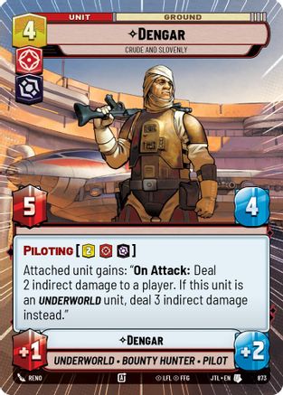 Dengar - Crude and Slovenly (Hyperspace Foil) (873) [Jump to Lightspeed] Foil Star Wars: Unlimited Single Disney