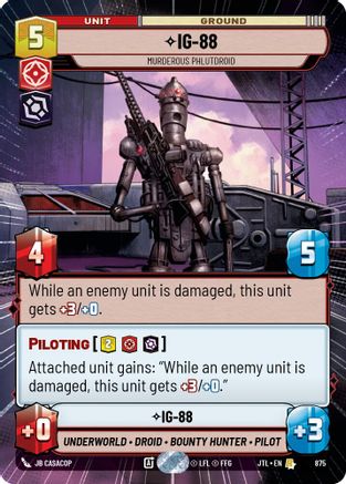 IG-88 - Murderous Phlutdroid (Hyperspace Foil) (875) [Jump to Lightspeed] Foil Star Wars: Unlimited Single Disney