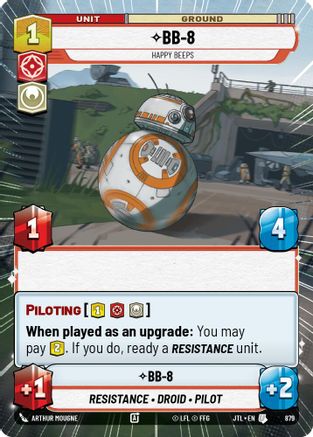 BB-8 - Happy Beeps (Hyperspace Foil) (879) [Jump to Lightspeed] Foil Star Wars: Unlimited Single Disney