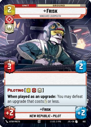 Frisk - Vanguard Loudmouth (Hyperspace Foil) (882) [Jump to Lightspeed] Foil Star Wars: Unlimited Single Disney