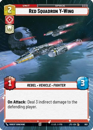 Red Squadron Y-Wing (Hyperspace Foil) (883) [Jump to Lightspeed] Foil Star Wars: Unlimited Single Disney