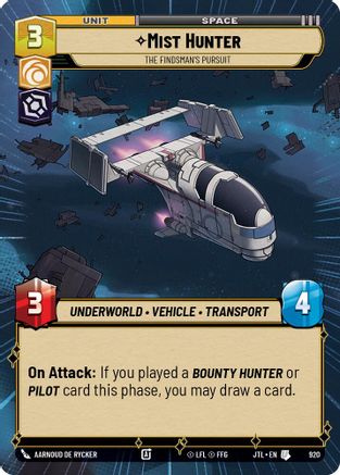 Mist Hunter - The Findsman's Pursuit (Hyperspace Foil) (920) [Jump to Lightspeed] Foil Star Wars: Unlimited Single Disney