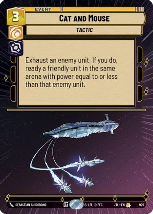 Cat and Mouse (Hyperspace Foil) (929) [Jump to Lightspeed] Foil Star Wars: Unlimited Single Disney